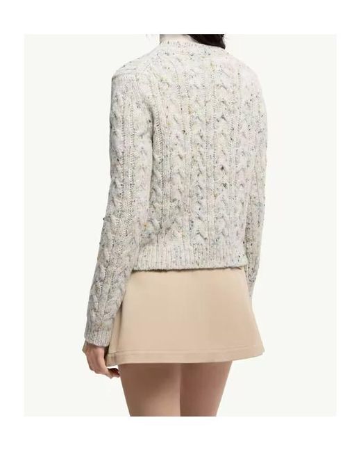 Moncler White Wool Blend Sweater