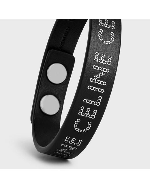 Céline White Monochroms Studs Bracelet for men