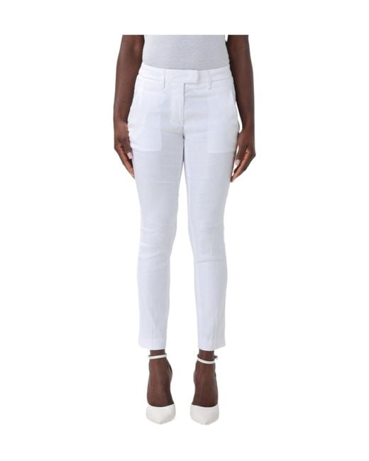 Dondup White Belt Loop Casual Pants
