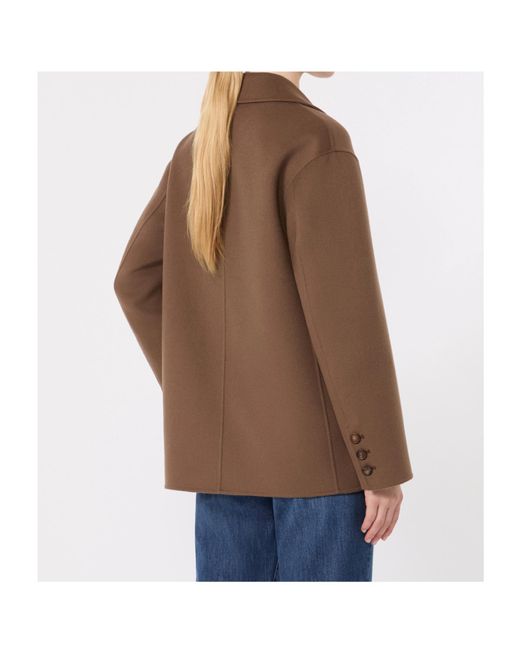 Max Mara Brown Wool Single-Breasted Blazer