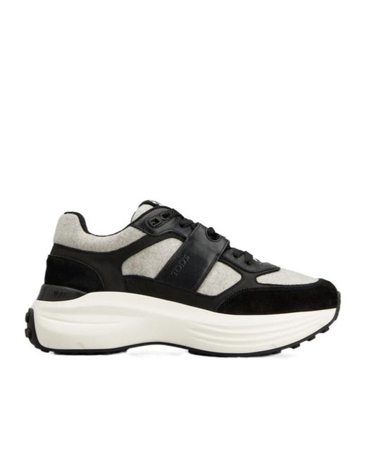 Tod's Black Leather Sneakers