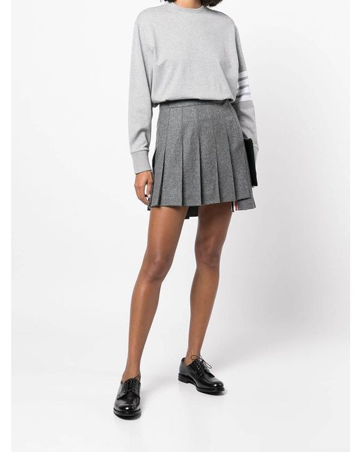 Thom Browne Gray Engineered 4-Bar Long Sleeve T-Shirt