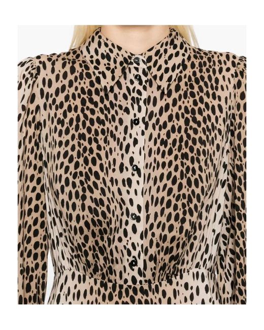 Rixo Natural Izzy Shirt Dress