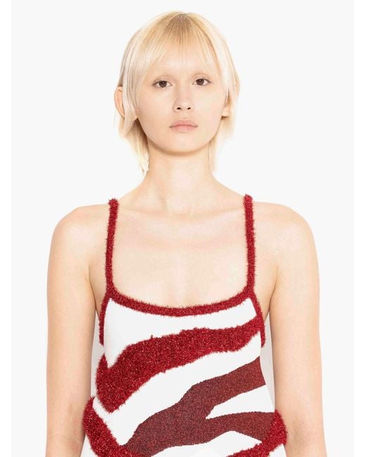 J.W. Anderson Jw Anderson Flared Zebra-Printed Camisole Mini Dress