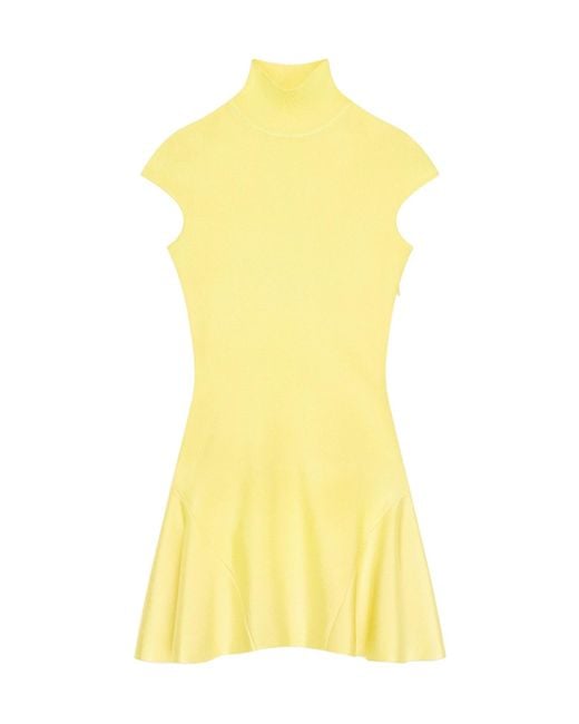 Givenchy Yellow Mini Dress With Flared Skirt