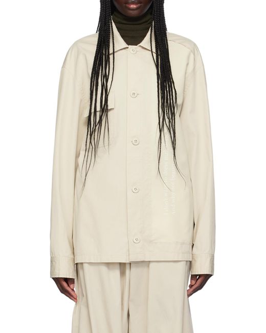 MM6 by Maison Margiela Natural Button-Up Shirt Jacket