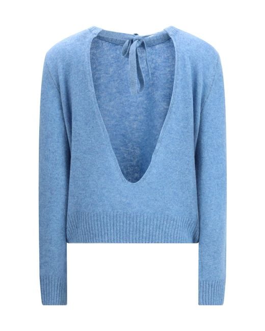 Marni Blue Open Back Crewneck Jumper