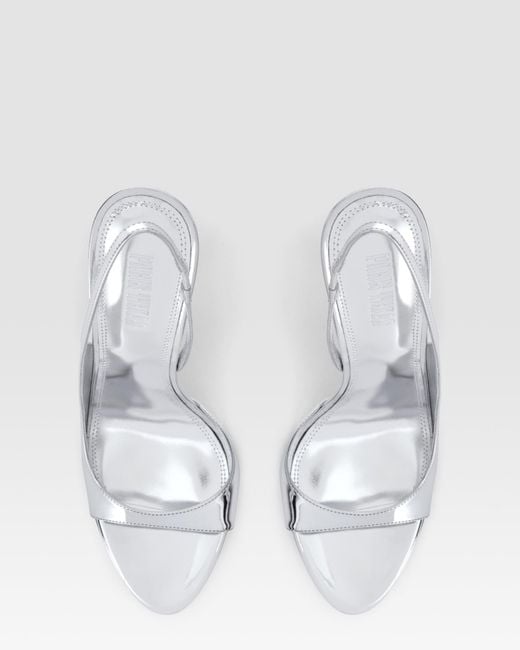 Paris Texas White Lidia Metallic Sandals