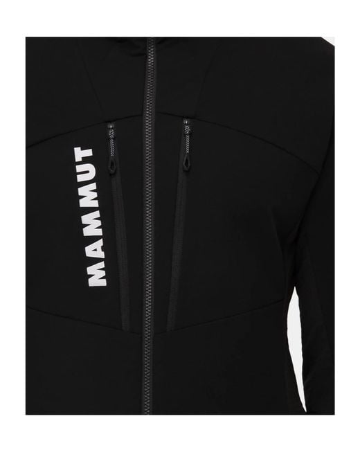Mammut Black Aenergy So Hybrid Hooded Zip Performance Jacket for men