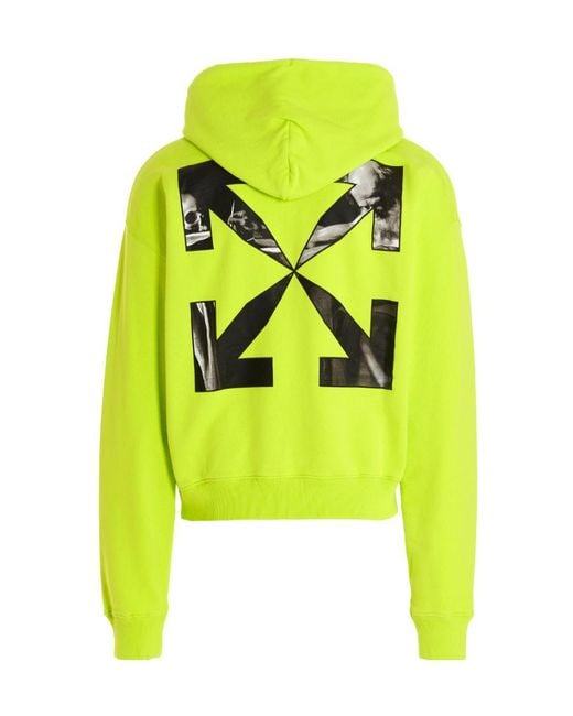 Off-White c/o Virgil Abloh Yellow Lime Sweatshirt Paper, Elastane for men