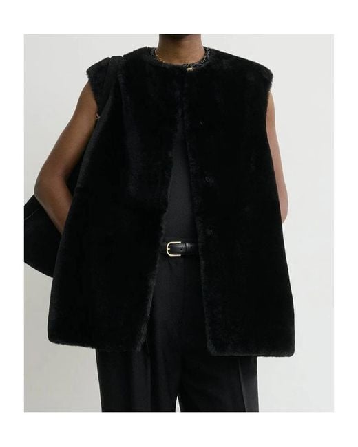 Totême Black Sleeveless Vest
