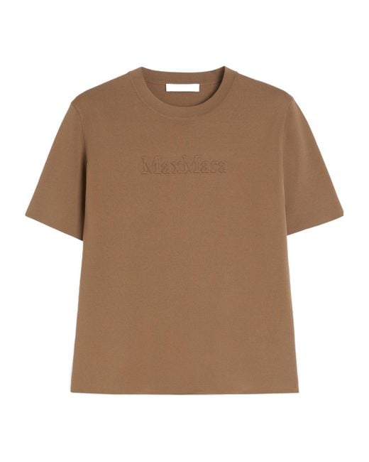 Max Mara Brown Adelio Crewneck Short-Sleeved T-Shirt