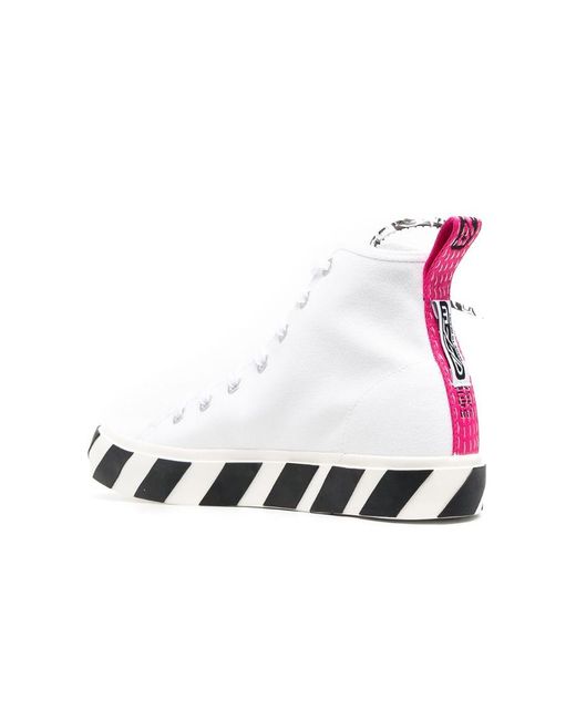 Off-White c/o Virgil Abloh White Vulcanised Mid-Top Sneakers for men