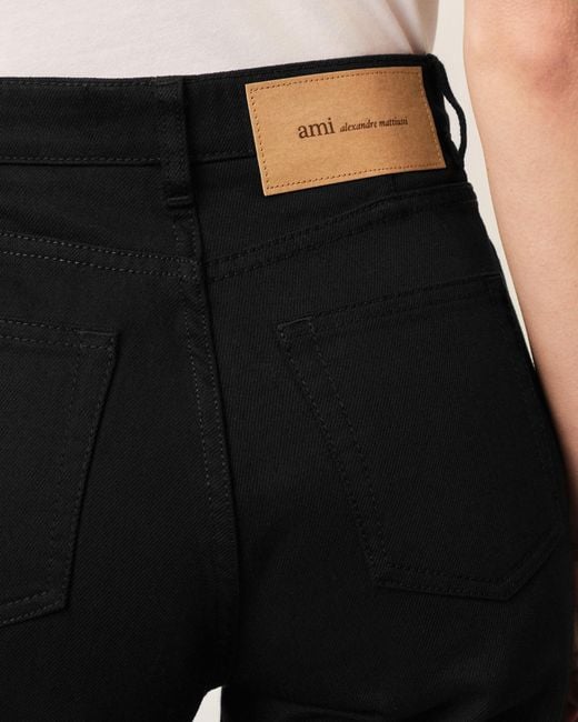 AMI Black Flared Leg Jeans
