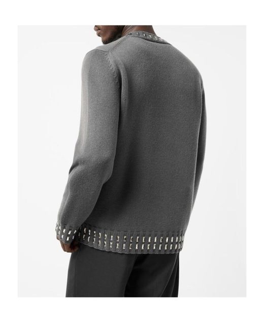 Fendi Gray Embellish Knit Sn54 for men