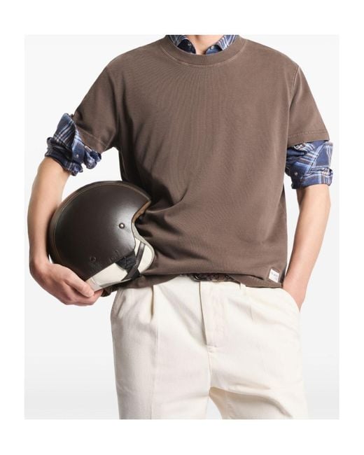 Fay Brown Archive Crew-Neck T-Shirt for men
