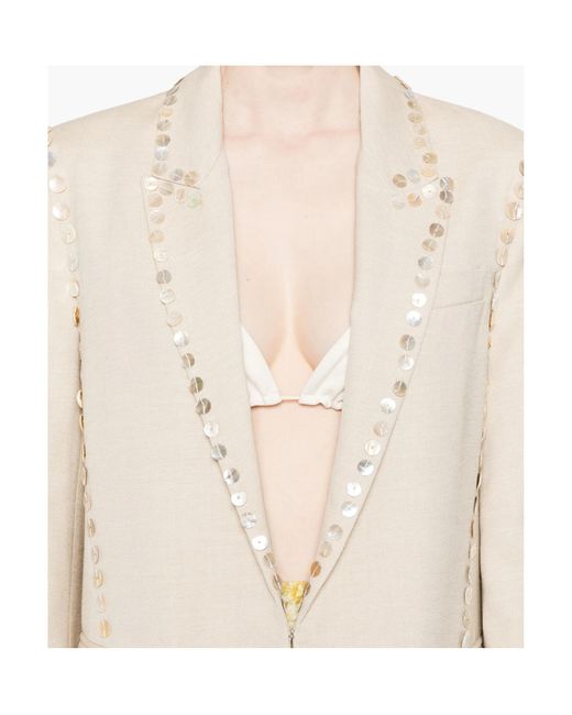 Forte_forte Natural Button-Embellished Blazer