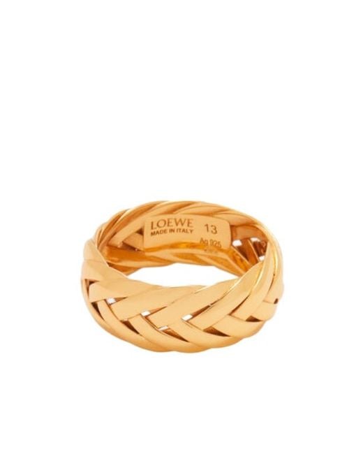 Loewe Metallic Braided Ring