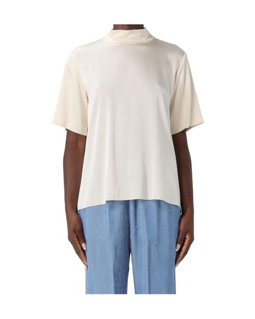 Forte_forte Blue Short-Sleeve Blouse