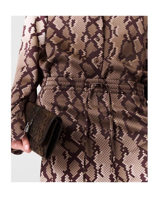 Stella McCartney White Snake Print Oversized Drawtstring Trousers