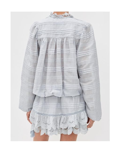 Isabel Marant Gray Étoile Preya Embroidered Mini Dress