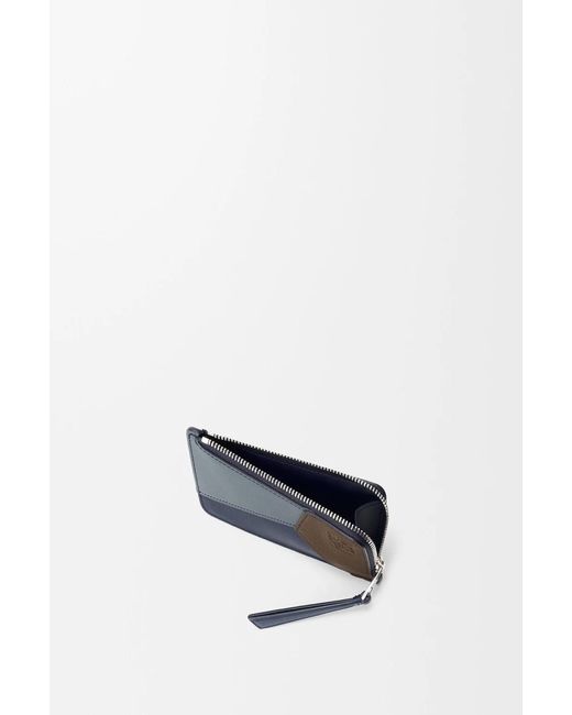 Loewe Blue Puzzle Zipped Coin Card Holder for men