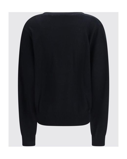 Extreme Cashmere Black Collin V-Neck Knitted Sweater