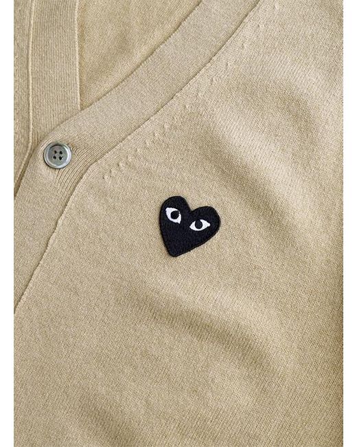 COMME DES GARÇONS PLAY Natural Woolen Cardigan for men