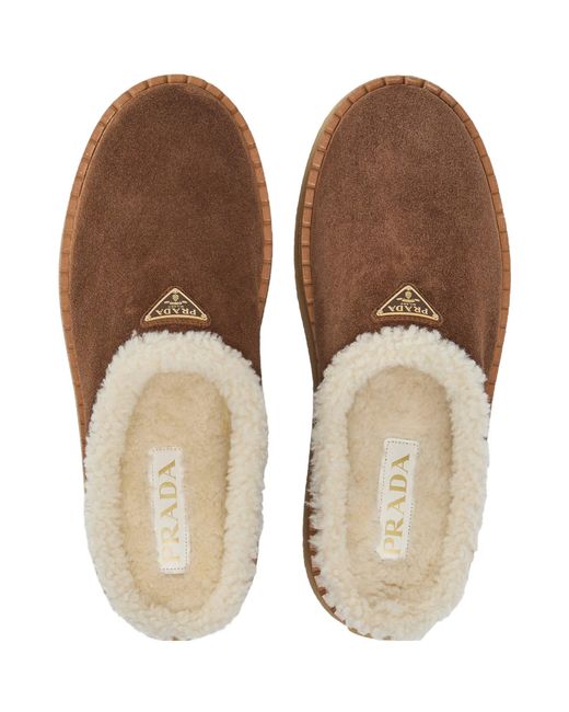 Prada Brown Simple Mules