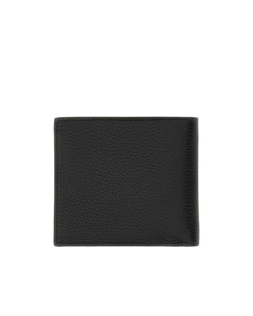 Bally Black Ribbon Logo Detailed Bi-Fold Wallet for men