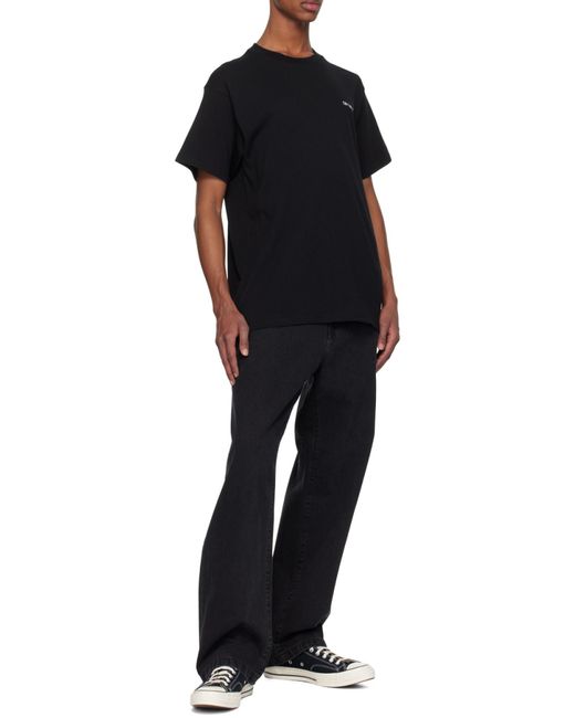 Carhartt Black Script Logo Embroidered T-Shirt for men