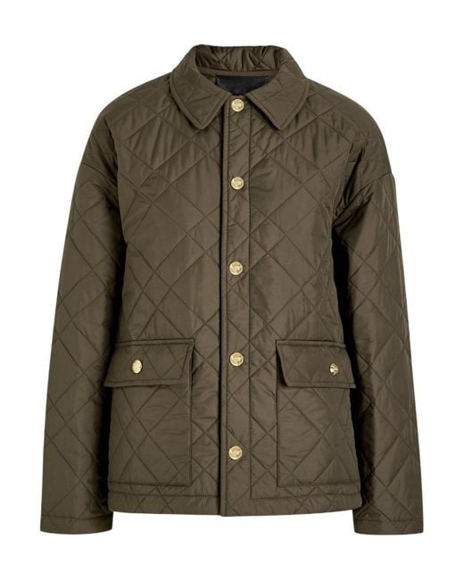 Nili Lotan Green Helah Quilted Shell Jacket
