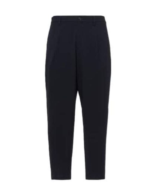 Giorgio Armani Blue Pure Wool Casual Pants for men
