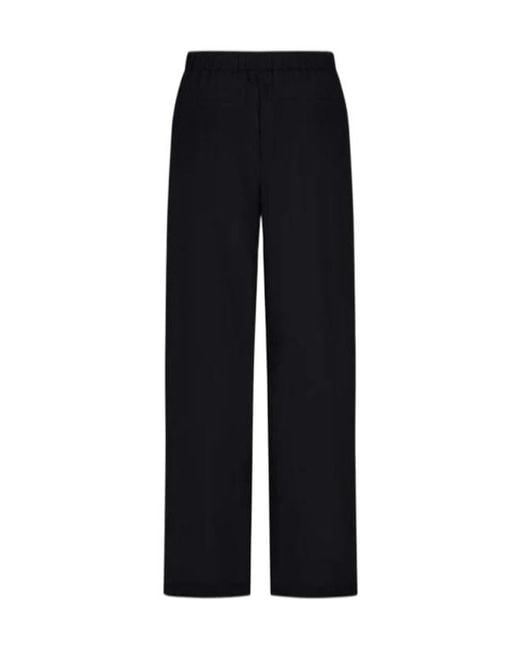 Herno Black Drawstring Pleated Palazzo Pants