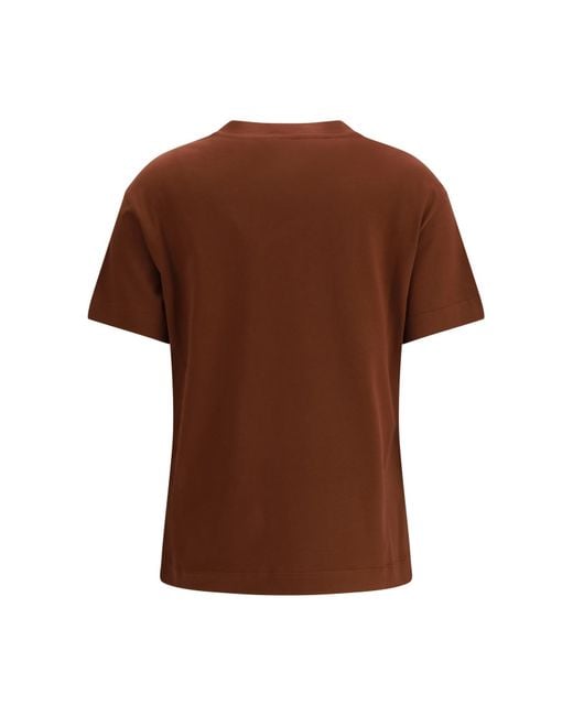 Brunello Cucinelli Brown Cotton T-Shirt