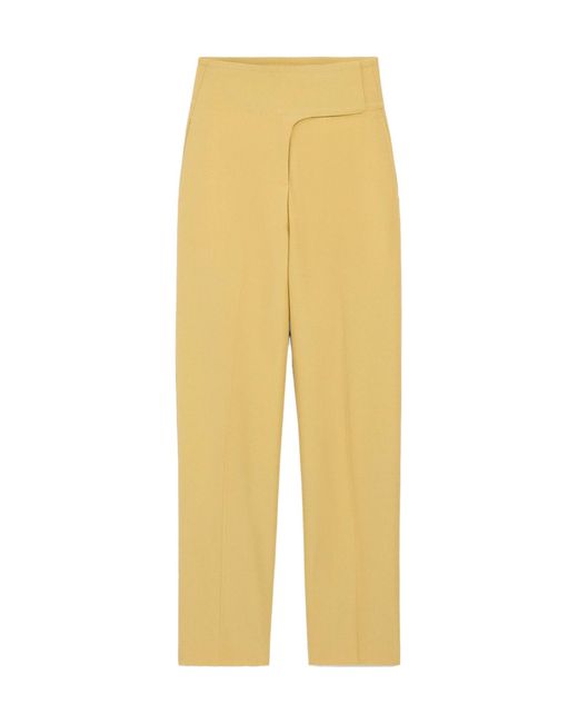 AMI Yellow Ami Wrapped Belted Trousers