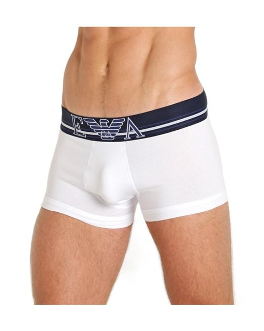 Emporio Armani White Elastic Waist Underwear for men