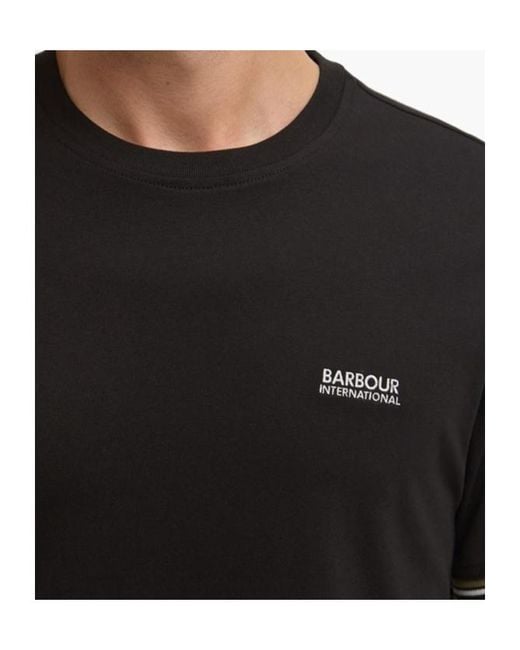 Barbour Black Logo Short-Sleeved T-Shirt for men