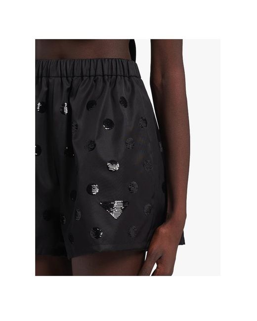Prada Black Re-Nylon Sequinned Shorts