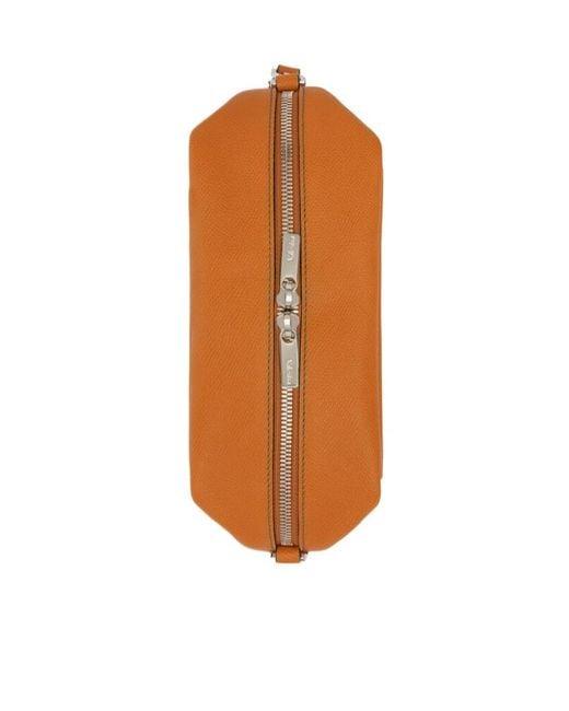Valextra Brown Zippered Crossbody Bag for men