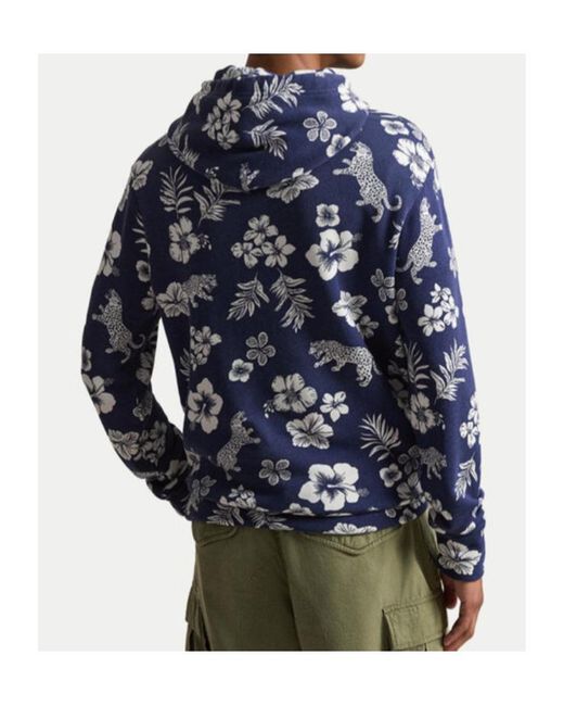 Polo Ralph Lauren Blue Tropical French Terry Hoodie for men