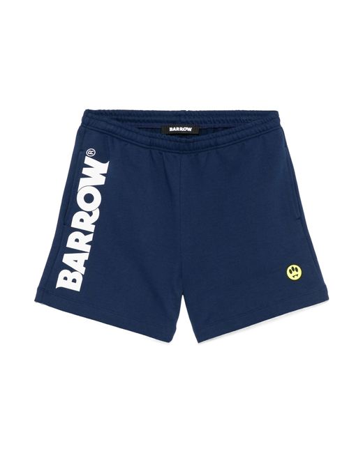 Barrow Blue Elastic Waist Shorts for men