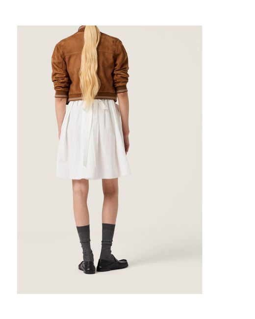 Miu Miu Brown Button-Up Cropped Blouson Jacket