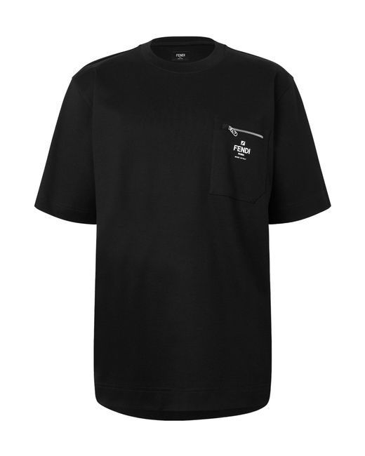 Fendi Black Logo T-Shirt for men