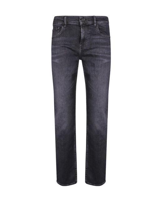 7 For All Mankind Blue Five-Pocket Jeans for men