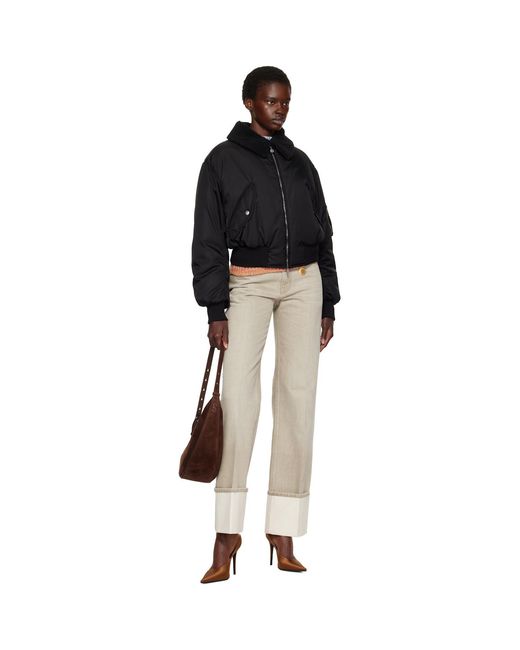 Stella McCartney Black Collared Pilot Jacket