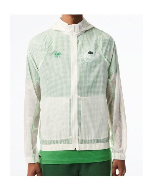 Lacoste Green Roland Garros Rain Jacket for men