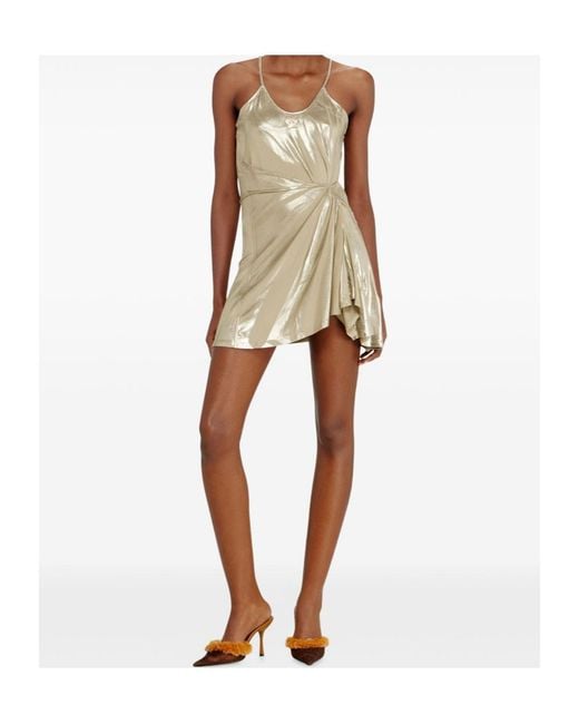 DIESEL Metallic Finish Stretch Jersey Mini Dress