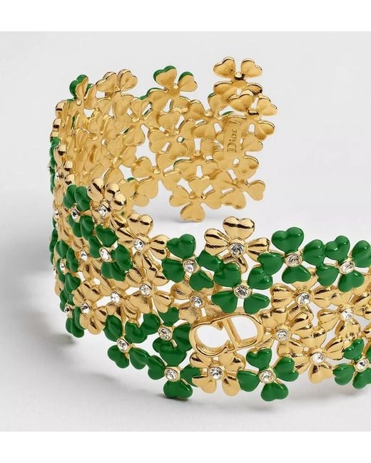Dior Multicolor Clover Garden Cuff Bracelet