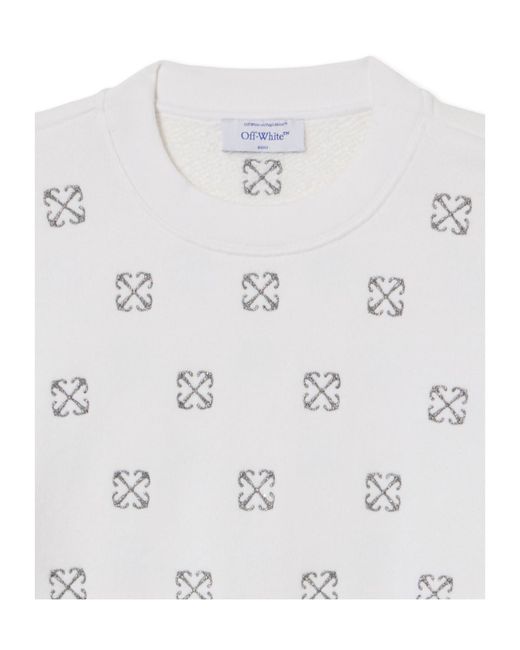 Off-White c/o Virgil Abloh White Lurex Little Arrows Sweatshirt